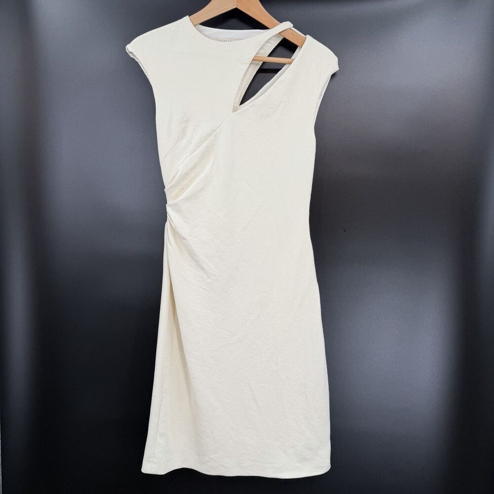 $2K Emilio Pucci 2 US / 6 UK White Stretch Sheath Cutout Dress Cocktail Runway